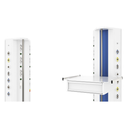 Фото товара Настенная вертикальная медицинская консоль CADUCEUS CS07L