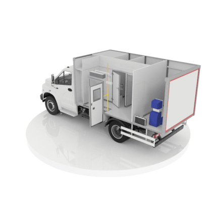 Передвижной флюорографический кабинет С.П. Гелпик «РЕНЕКС» на базе шасси «Камаз» Фото товара Передвижной флюорографический кабинет С.П. Гелпик «РЕНЕКС» на базе шасси «Камаз»