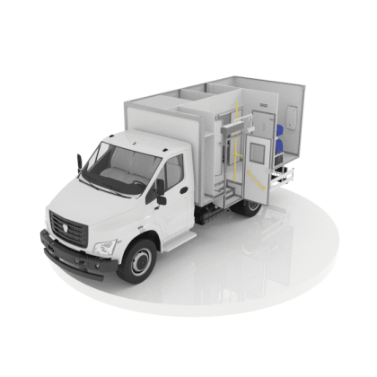 Передвижной флюорографический кабинет С.П. Гелпик «РЕНЕКС» на базе шасси «Камаз» Фото товара Передвижной флюорографический кабинет С.П. Гелпик «РЕНЕКС» на базе шасси «Камаз»