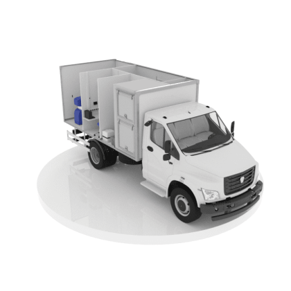 Передвижной флюорографический кабинет С.П. Гелпик «РЕНЕКС» на базе шасси «Камаз» Фото товара Передвижной флюорографический кабинет С.П. Гелпик «РЕНЕКС» на базе шасси «Камаз»