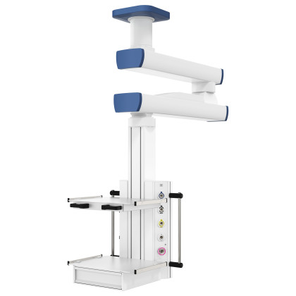 Фото товара Потолочная медицинская консоль CADUCEUS C2E-V двухплечевая вертикальная