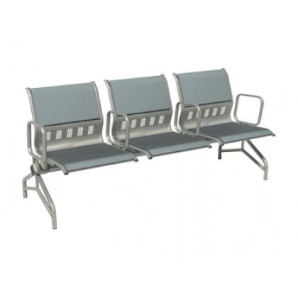 Секция стульев многоместная С4.49.01 с подлокотниками Фото товара Секция стульев многоместная С4.49.01 с подлокотниками