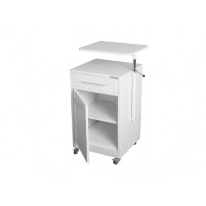 Тумба медицинская металлическая Белмедматериалы Т01 (с поворотным столиком, петли слева) Фото товара Тумба медицинская металлическая Белмедматериалы Т01 (с поворотным столиком, петли слева)