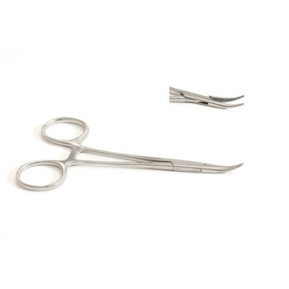 Фото товара 17-312 Зажим Mosquito кровоостанавливающий изогнутый 150 мм