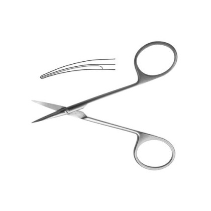 Ножницы глазные Operating, тупоконечные, вертикально-изогнутые, 113 мм Фото товара Ножницы глазные Operating, тупоконечные, вертикально-изогнутые, 113 мм