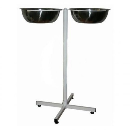 Фото товара Подставка для тазов ППТ-02 Горское, 2 таза из нержавеющей стали
