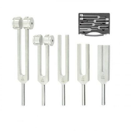 Набор 5 камертонов из алюминия, кейс, KaWe Фото товара Набор 5 камертонов из алюминия, кейс, KaWe