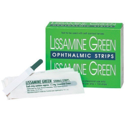 Тест-полоски офтальмологические Lissamine Green № 100, 100 шт. Фото товара Тест-полоски офтальмологические Lissamine Green № 100, 100 шт.