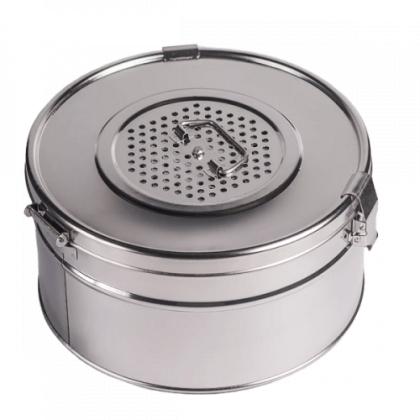 Коробка стерилизационная КСКФ-12 Ока-Медик из нержавеющей стали, 12 л Фото товара Коробка стерилизационная КСКФ-12 Ока-Медик из нержавеющей стали, 12 л