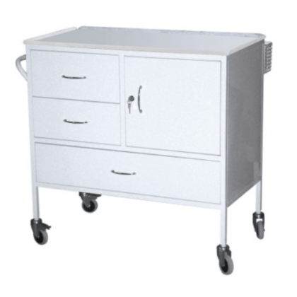 Стол процедурный СП-02-6 передвижной, 3 ящика, 1 дверь с замком Фото товара Стол процедурный СП-02-6 передвижной, 3 ящика, 1 дверь с замком