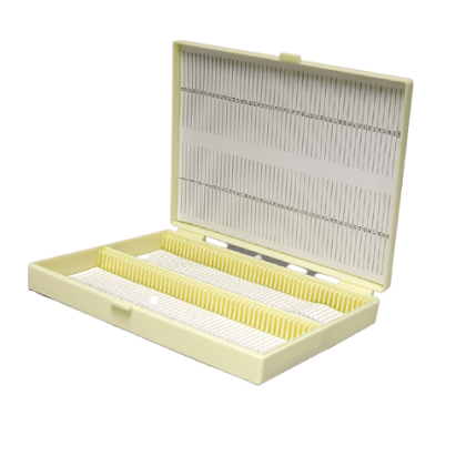 Штатив-бокс для хранения предметных стекол, на 100 шт., полистирол Фото товара Штатив-бокс для хранения предметных стекол, на 100 шт., полистирол