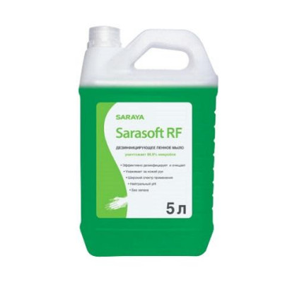 Sarasoft RF кожный антисептик, пенное мыло, 5 л Фото товара Sarasoft RF кожный антисептик, пенное мыло, 5 л