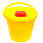 Емкость-контейнер однораз. для мед. отходов класса Б, желтый, 6 л Фото товара Емкость-контейнер однораз. для мед. отходов класса Б, желтый, 6 л