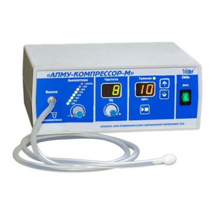 Компрессор для пневмомассажа барабанной перепонки уха "АПМУ-КОМПРЕССОР-М" Фото товара Компрессор для пневмомассажа барабанной перепонки уха "АПМУ-КОМПРЕССОР-М"