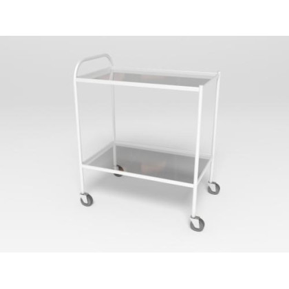 Столик процедурный передвижной металлический с двумя стеклянными полками СПп-01-МСК МСК-501-01 Фото товара Столик процедурный передвижной металлический с двумя стеклянными полками СПп-01-МСК МСК-501-01