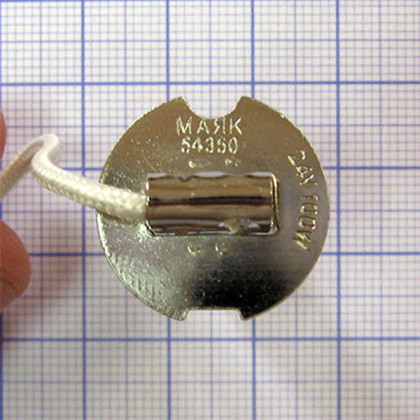 Лампа галогенная АКГ 24-100-1 (H3) PК22s Фото товара Лампа галогенная АКГ 24-100-1 (H3) PК22s