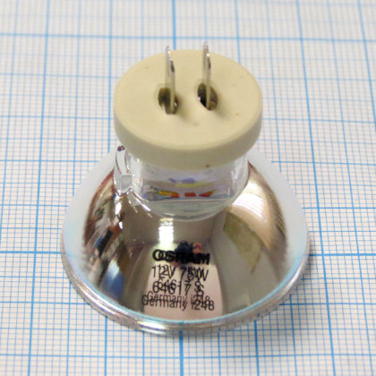 Лампа галогенная (галогеновая) Osram 64617 12V 75W G5,3-4,8 Фото товара Лампа галогенная (галогеновая) Osram 64617 12V 75W G5,3-4,8