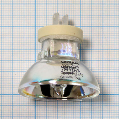 Лампа галогенная (галогеновая) Osram 64617 12V 75W G5,3-4,8 Фото товара Лампа галогенная (галогеновая) Osram 64617 12V 75W G5,3-4,8