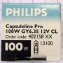 Лампа галогенная (галогеновая) Philips 13100 100W 12V GY6.35 Фото товара Лампа галогенная (галогеновая) Philips 13100 100W 12V GY6.35