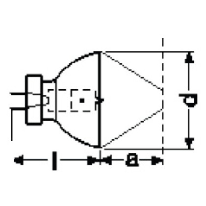 Лампа галогенная (галогеновая) Osram 64255 8V 20W GZX4 Фото товара Лампа галогенная (галогеновая) Osram 64255 8V 20W GZX4