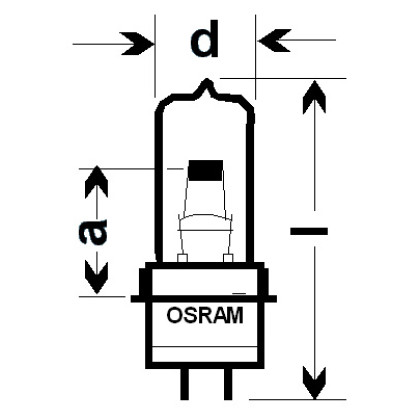 Лампа галогенная (галогеновая) Osram 64260 12V 30W PG22 Фото товара Лампа галогенная (галогеновая) Osram 64260 12V 30W PG22