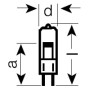 Лампа галогенная (галогеновая) Osram 64440S 12V 50W GY6,35 Фото товара Лампа галогенная (галогеновая) Osram 64440S 12V 50W GY6,35