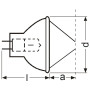 Лампа галогенная (галогеновая) Osram 64607 8V 50W GZ6,35 Фото товара Лампа галогенная (галогеновая) Osram 64607 8V 50W GZ6,35