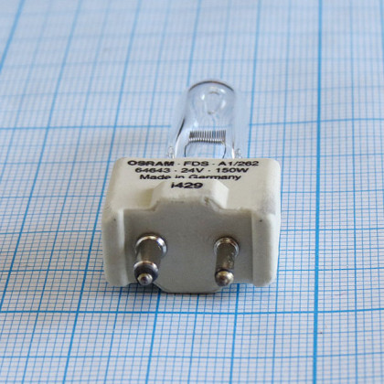 Лампа галогенная (галогеновая) Osram 64643 24V 150W GY9,5 Фото товара Лампа галогенная (галогеновая) Osram 64643 24V 150W GY9,5