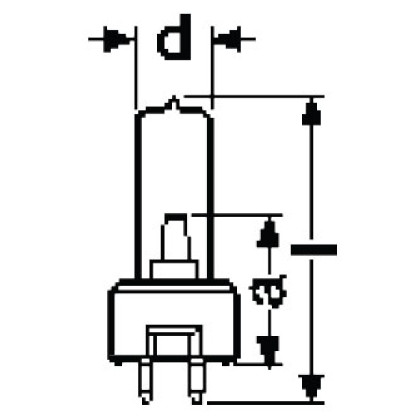 Лампа галогенная (галогеновая) Osram 64643 24V 150W GY9,5 Фото товара Лампа галогенная (галогеновая) Osram 64643 24V 150W GY9,5