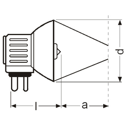 Лампа галогенная (галогеновая) Osram 93631 21V 150W GX7,9 Фото товара Лампа галогенная (галогеновая) Osram 93631 21V 150W GX7,9