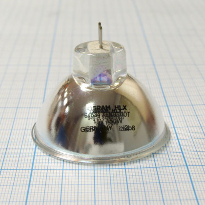 Лампа галогенная (галогеновая) Osram HLX 64634 15V 150W GZ6,35 Фото товара Лампа галогенная (галогеновая) Osram HLX 64634 15V 150W GZ6,35