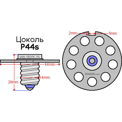 Лампа накаливания HOSOBUCHI OP-2366 6V 4,5A 27W P44s Фото товара Лампа накаливания HOSOBUCHI OP-2366 6V 4,5A 27W P44s