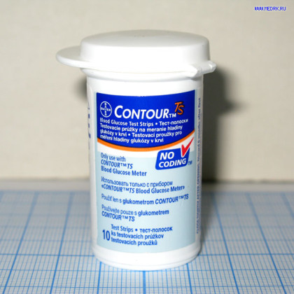 Тест-полоски для глюкометра Bayer Contour TS Фото товара Тест-полоски для глюкометра Bayer Contour TS