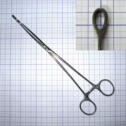 Щипцы кишечные окончатые для взрослых 240 мм Фото товара Щипцы кишечные окончатые для взрослых 240 мм