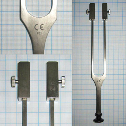 Камертон стальной с грузиками C128/C64 KaWe Фото товара Камертон стальной с грузиками C128/C64 KaWe