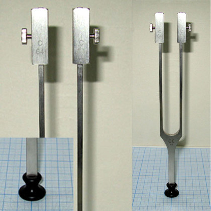 Камертон стальной с грузиками C128/C64 KaWe Фото товара Камертон стальной с грузиками C128/C64 KaWe