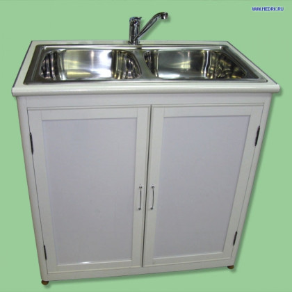 Тумба стоматологическая с двойной мойкой Фото товара Тумба стоматологическая с двойной мойкой