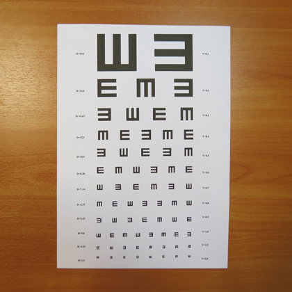 Фото товара Таблицы для определения остроты зрения, комплект 5 штук