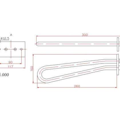 ТЭН 60.05.000 (1,25кВт, 220В, медь, вода) Фото товара ТЭН 60.05.000 (1,25кВт, 220В, медь, вода)