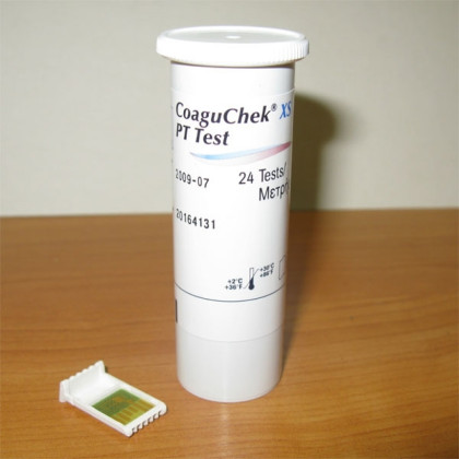 Тест-полоски CoaguChek XS PT Test Фото товара Тест-полоски CoaguChek XS PT Test
