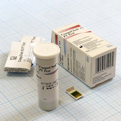 Тест-полоски CoaguChek XS PT Test Фото товара Тест-полоски CoaguChek XS PT Test