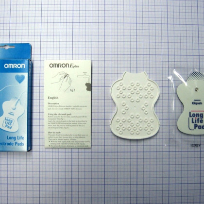 Пластины электродные Omron (2 шт.) многоразовые для Soft Touch, E2 Elite, E4  Фото товара Пластины электродные Omron (2 шт.) многоразовые для Soft Touch, E2 Elite, E4
