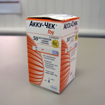 Тест-полоски для глюкометра Accu-Chek Go Фото товара Тест-полоски для глюкометра Accu-Chek Go