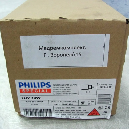 Лампа Philips TUV 30W G13 бактерицидная  Фото товара Лампа Philips TUV 30W G13 бактерицидная