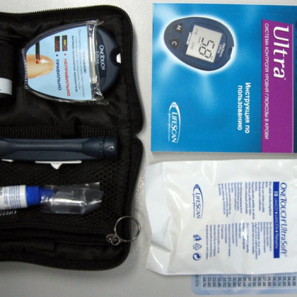 Глюкометр One Touch Ultra / Ван Тач Ультра  Фото товара Глюкометр One Touch Ultra / Ван Тач Ультра