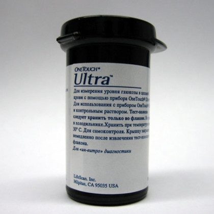 Тест-полоски к глюкометру One Touch Ultra (Easy) Фото товара Тест-полоски к глюкометру One Touch Ultra (Easy)