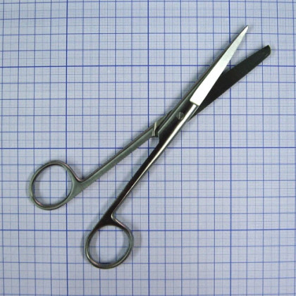 Фото товара Ножницы прямые с одним острым концом 165 мм J-22-014 