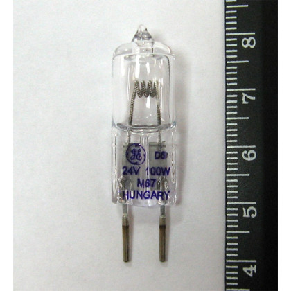 Лампа галогенная (галогеновая) General Electric GE 34663 M67 24V 100W GY6,35 Фото товара Лампа галогенная (галогеновая) General Electric GE 34663 M67 24V 100W GY6,35