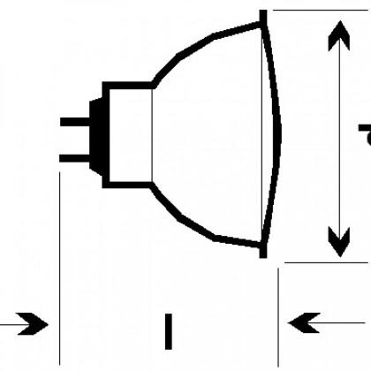 Лампа галогенная (галогеновая) Osram 44865 WFL 12V 35W GU5,3 Фото товара Лампа галогенная (галогеновая) Osram 44865 WFL 12V 35W GU5,3