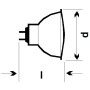 Лампа галогенная (галогеновая) Osram 44865 WFL 12V 35W GU5,3 Фото товара Лампа галогенная (галогеновая) Osram 44865 WFL 12V 35W GU5,3